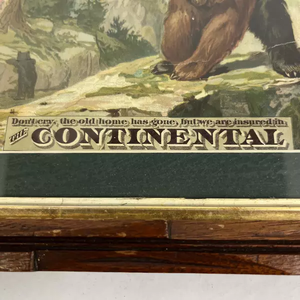 VTG Framed Continental Print Don't Cry The Old Home Has Gone