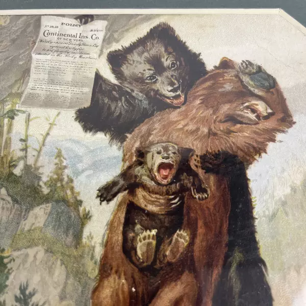 VTG Framed Continental Print Don't Cry The Old Home Has Gone