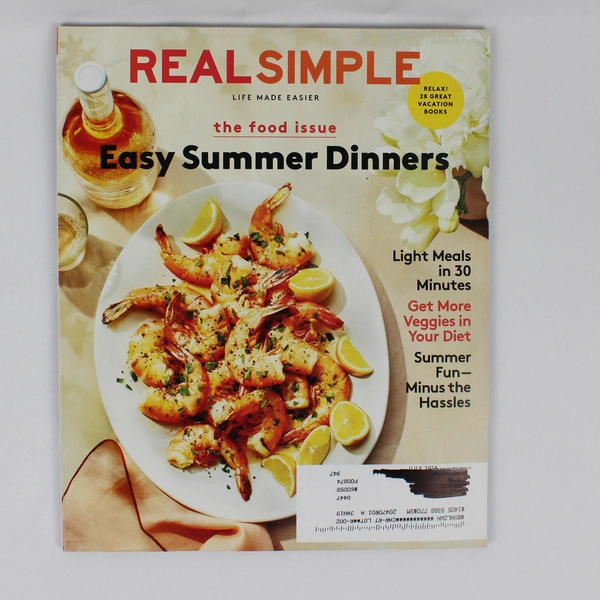 Real Simple Magazine July 2018 Features the Food Issue Easy Summer Dinners