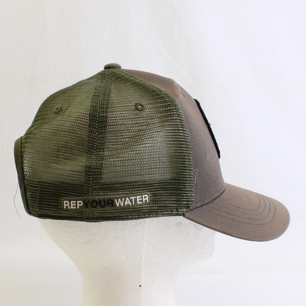 Johan Du Preez Green Gray Fish Mesh Snapback Adjustable Rep Your Water Trout