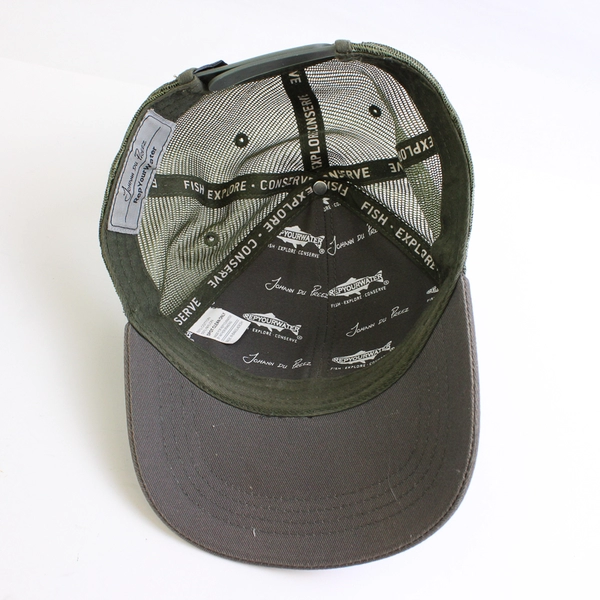 Johan Du Preez Green Gray Fish Mesh Snapback Adjustable Rep Your Water Trout