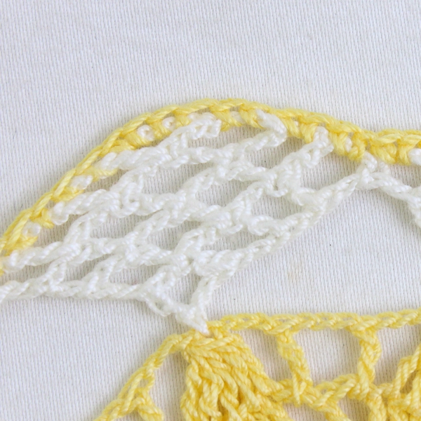 Vintage Homemade Crochet Table Runner Yellow Rectangular Knit Elegant 27" x 15"