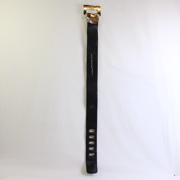 Vintage COMECO Belt Women Size S/M Gold & Silver Metal Art 9130 Mesh Designer