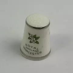 Royal Worcester Fine Bone China Thimble Blue Birds Gold Tone Trim England