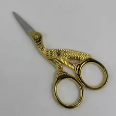 Vintage Gold Tone Bird Crane Stork Sewing Scissors for Sewing Embroidery