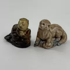 Wade England Otter and Beaver Figurine Whimsies