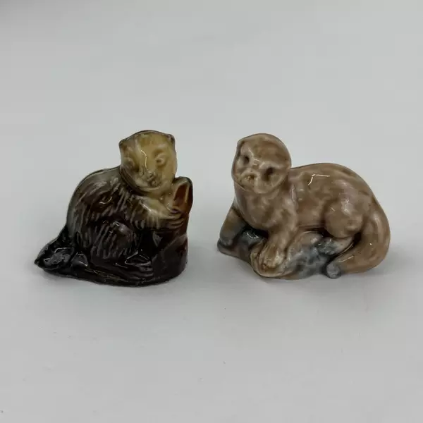 Wade England Otter and Beaver Figurine Whimsies