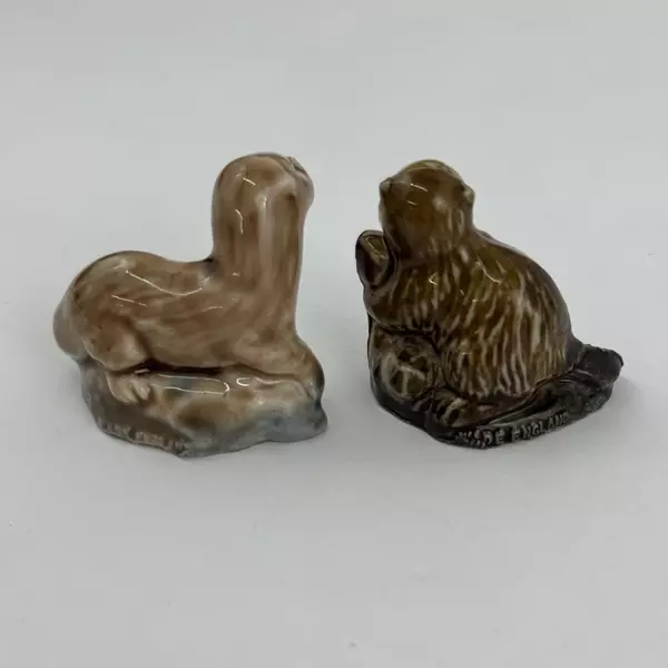 Wade England Otter and Beaver Figurine Whimsies
