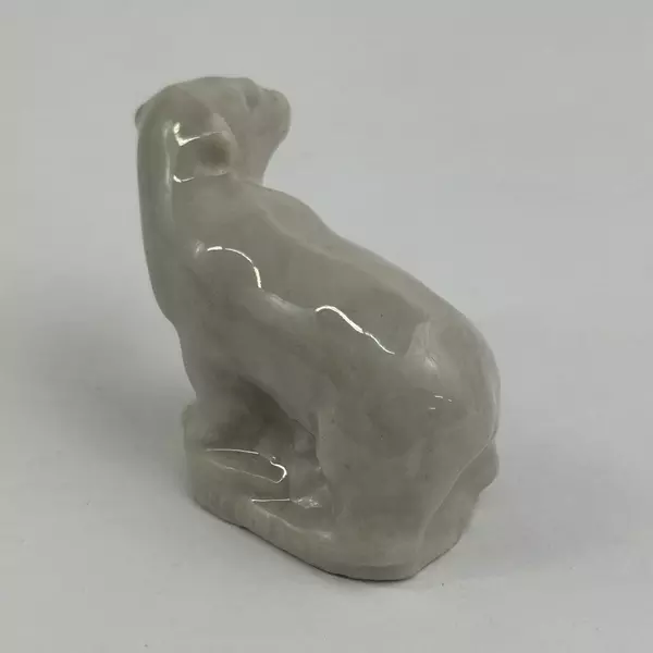 Wade Whimsies White Polar Bear Porcelain Figurine Red Rose Tea England