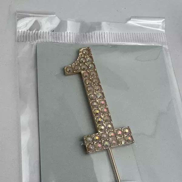 Rhinestone Number 1 & 6 Cake Decoration Birthday Dessert Decoration (16, 61)