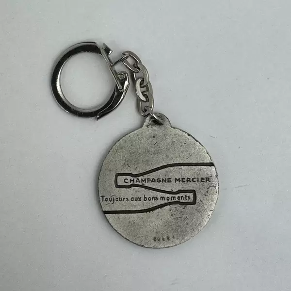 Champagne Mercier Epernay Pewter Keychain Depuis1858 Key Ring
