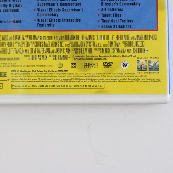 Stuart Little DVD 1999 Deluxe Edition Hugh Laurie