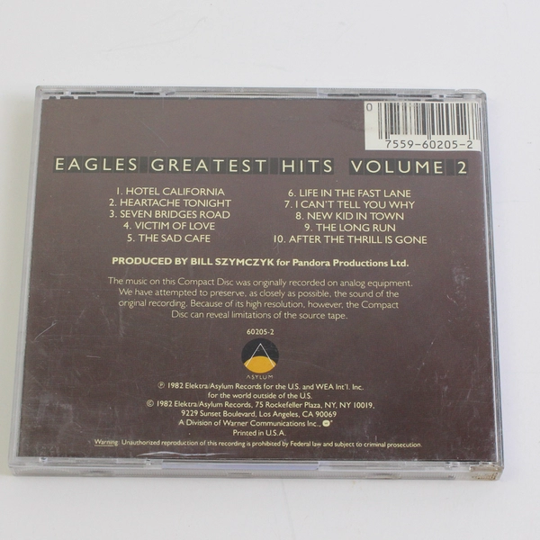 Eagles Greatest Hits Volume 2 CD 1990