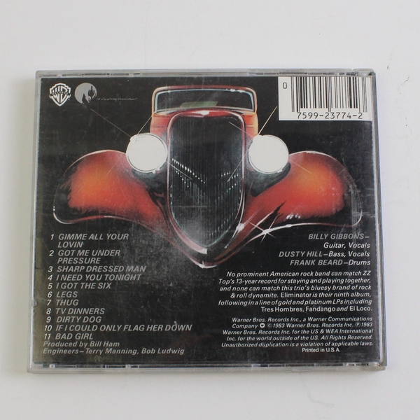 Eliminator by ZZ Top CD 1990