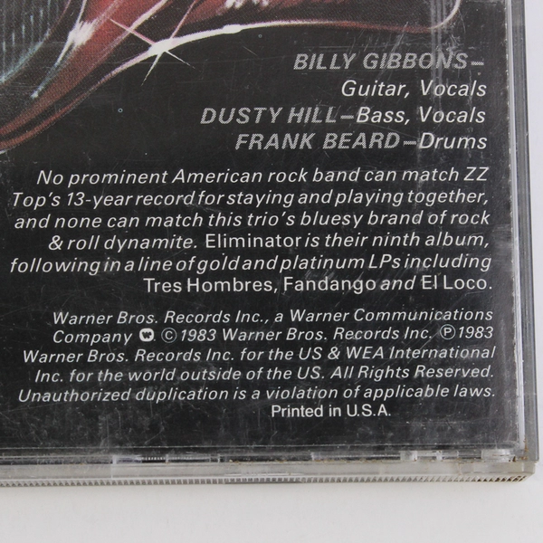 Eliminator by ZZ Top CD 1990