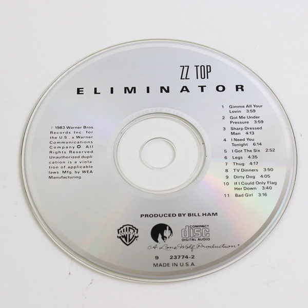 Eliminator by ZZ Top CD 1990