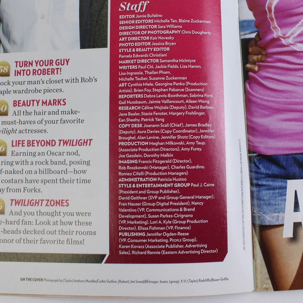 People Magazine Twilight Special The Stars Of Eclipse June 2010 Rob Pattison