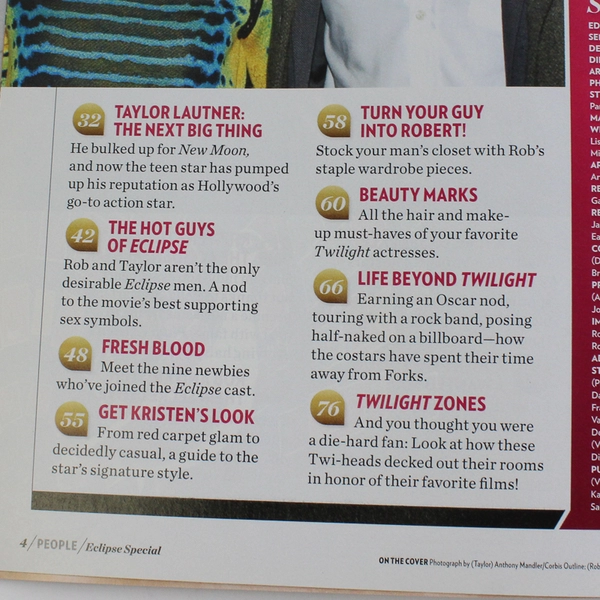 People Magazine Twilight Special The Stars Of Eclipse June 2010 Rob Pattison