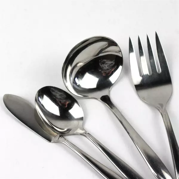 Lot 4 Oneida Silver Surf Club (Stainless) Flatware Oval Ladle, Butter, Tsp, Fork