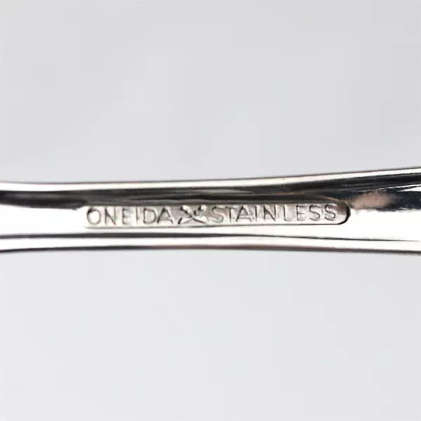 Lot 4 Oneida Silver Surf Club (Stainless) Flatware Oval Ladle, Butter, Tsp, Fork