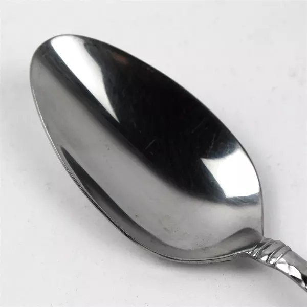 Lot Of 5 Towle Silver Logan Hammer Ring (Stainless) Flatware Soup Spoons