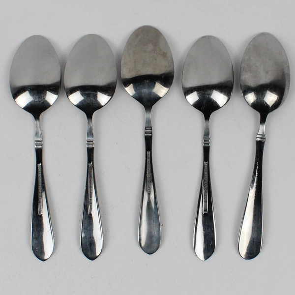 Lot Of 5 Wallace Silver Summerset Frost (Stainless) Flatware Teaspoons 6.5" Long