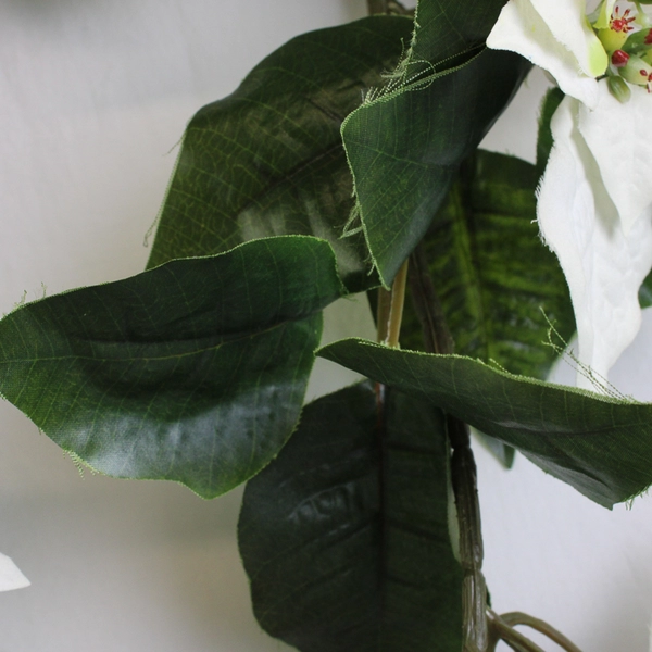 94 Inch Poinsettia Garland with Berries Holiday Christmas Decoration