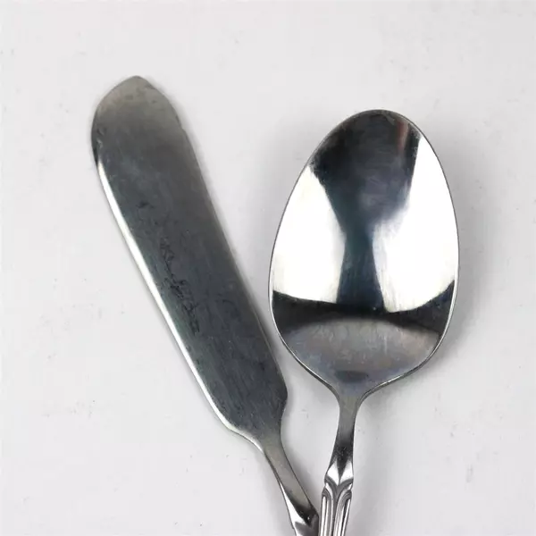 Lot Of 6 Wallace Silver Summerset Frost (Stainless) Flatware 5 Teaspoons + Knife