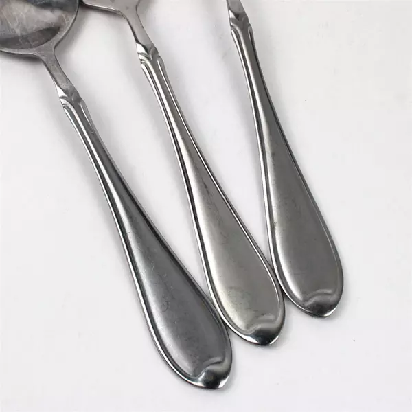 Lot Of 3 Wallace Silver Summerset Frost (Stainless) Flatware Serving Spoons/Fork