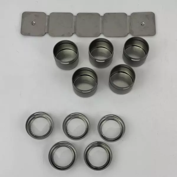 5 Piece Stainless Steel Magnetic Spice Rack Strip Wall Mount Organizer