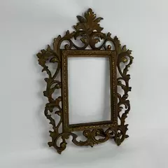 Antique Victorian Cast Brass Picture Frame Easel Back 11-3/8 Inch