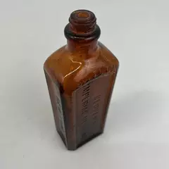 Vintage Brown Glass Glover's Imperial Medicine Bottle