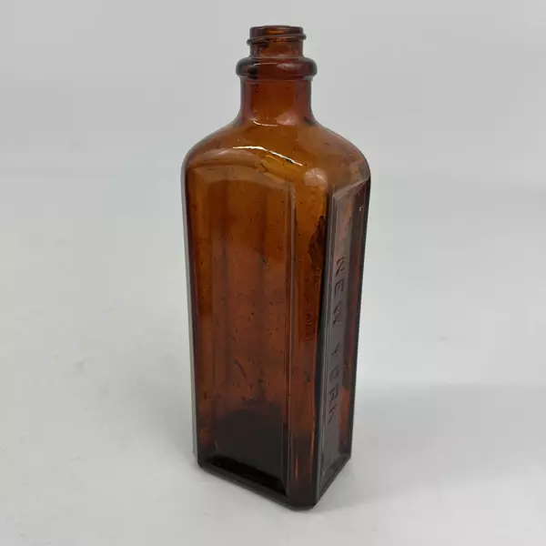 Vintage Brown Glass Glover's Imperial Medicine Bottle