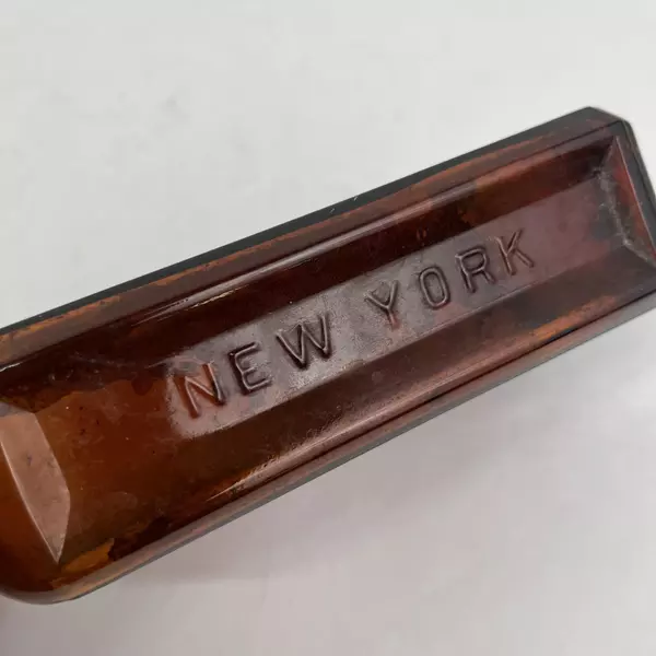 Vintage Brown Glass Glover's Imperial Medicine Bottle