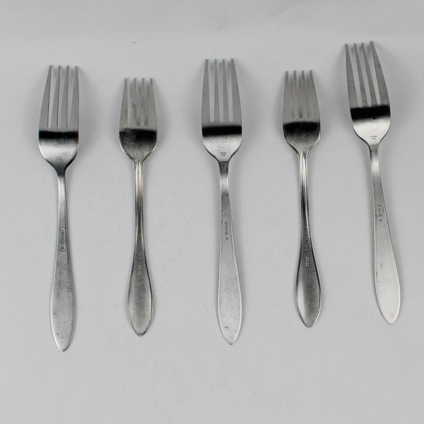 Lot Of 5 Oneida Silver Taylor (Stainless) Flatware 3 Dinner Forks 2 Pickle Forks