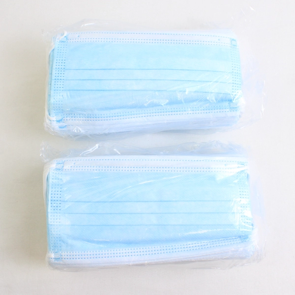 Lot Of 2 Healthoholic Disposable Face Mask 3-Ply Earloop Non-Woven 50 Pcs Blue