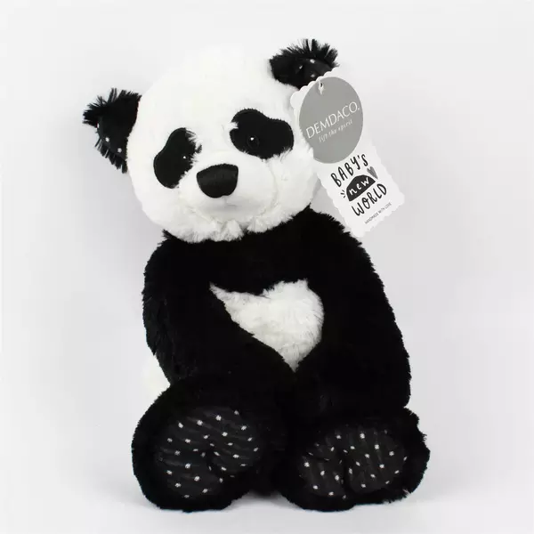 Demdaco Baby's New World Pita The Panda Plush Stuffed Animal Black/White 2020