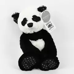 Demdaco Baby's New World Pita The Panda Plush Stuffed Animal Black/White 2020