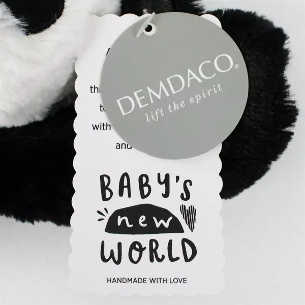 Demdaco Baby's New World Pita The Panda Plush Stuffed Animal Black/White 2020