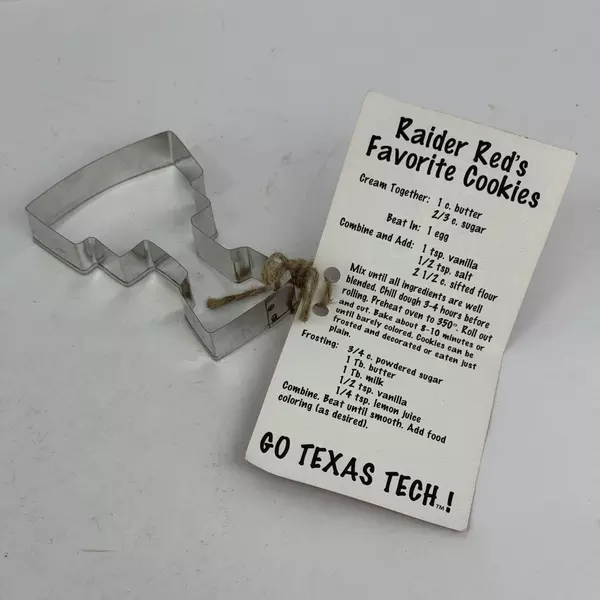 Texas Tech Double T Cookie Cutter with Raider Red's Favorite Cookies Recipe