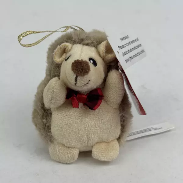 American Greetings Hedgehog Plush Ornament NWT 4”