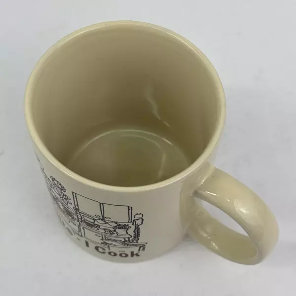 Novelty Couples Mug She Quilts I Cook Kitchen 2003 Block Party Studios