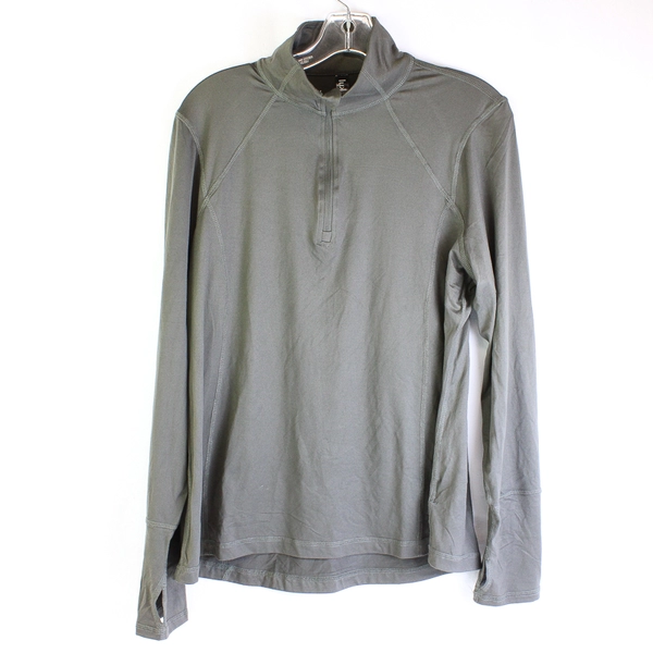Lukka Lux Gray Mock Neck Long-Sleeve Athletic Shirt Women's Size Large