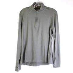 Lukka Lux Gray Mock Neck Long-Sleeve Athletic Shirt Women's Size Large