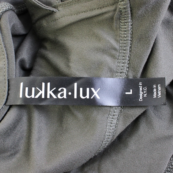 Lukka Lux Gray Mock Neck Long-Sleeve Athletic Shirt Women's Size Large