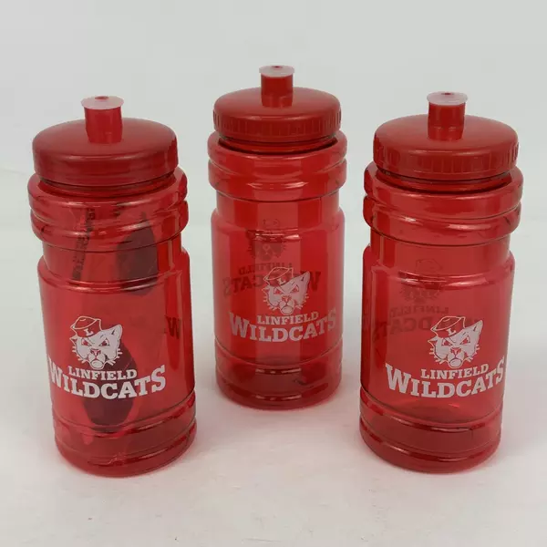 Linfield College Wildcats Lot of 3 Water Bottles & Pair of Sunglasses Red White