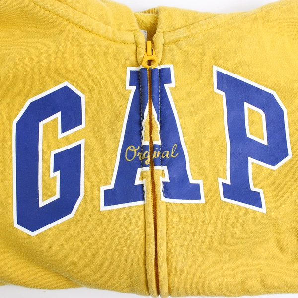 Gap Kids Yellow Blue and White Zip-Up Hoodie Boys' Size Small