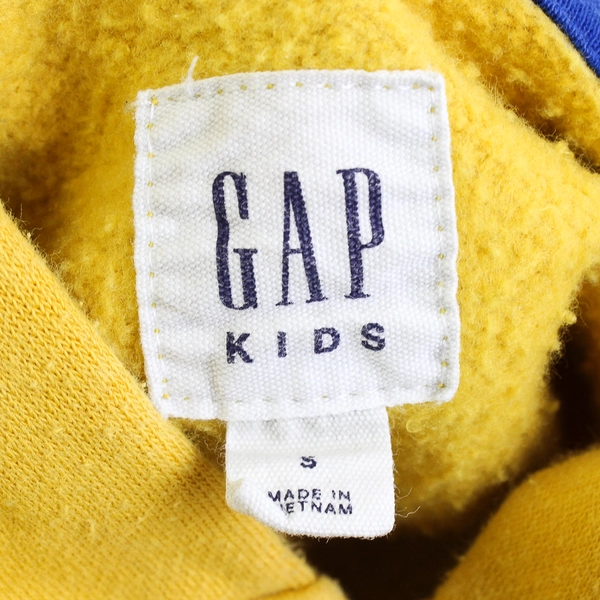 Gap Kids Yellow Blue and White Zip-Up Hoodie Boys' Size Small