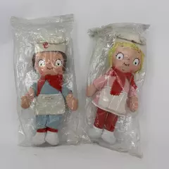 Set of 2 Vintage Knickebocker Campbell's Soup Campbell Kids Cloth Dolls 11"