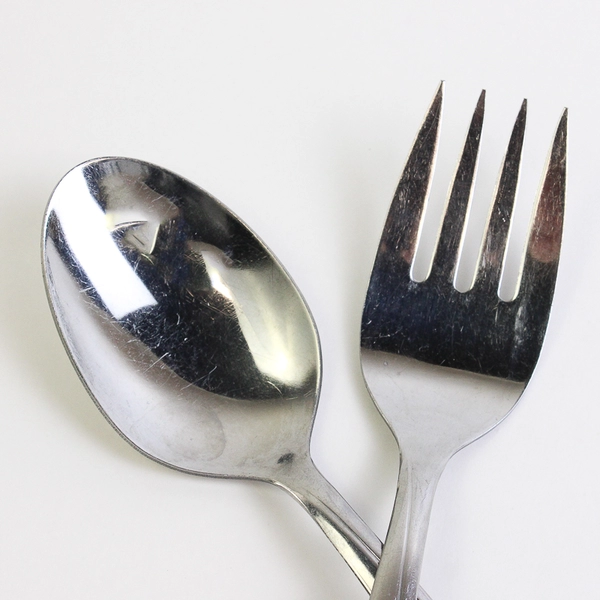 Lot Of 2 Oneida Silver Roseanne (Stainless) Flatware Serving Set (Fork & Spoon)